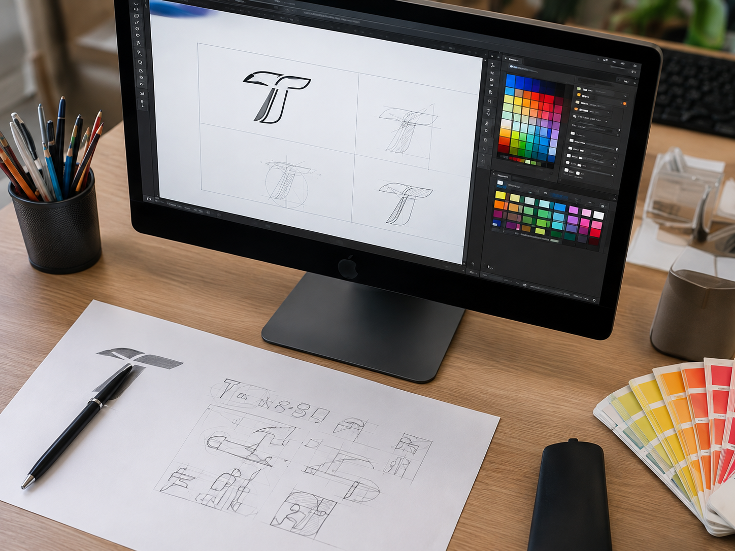 ロゴや各種デザイン制作の実績イメージ